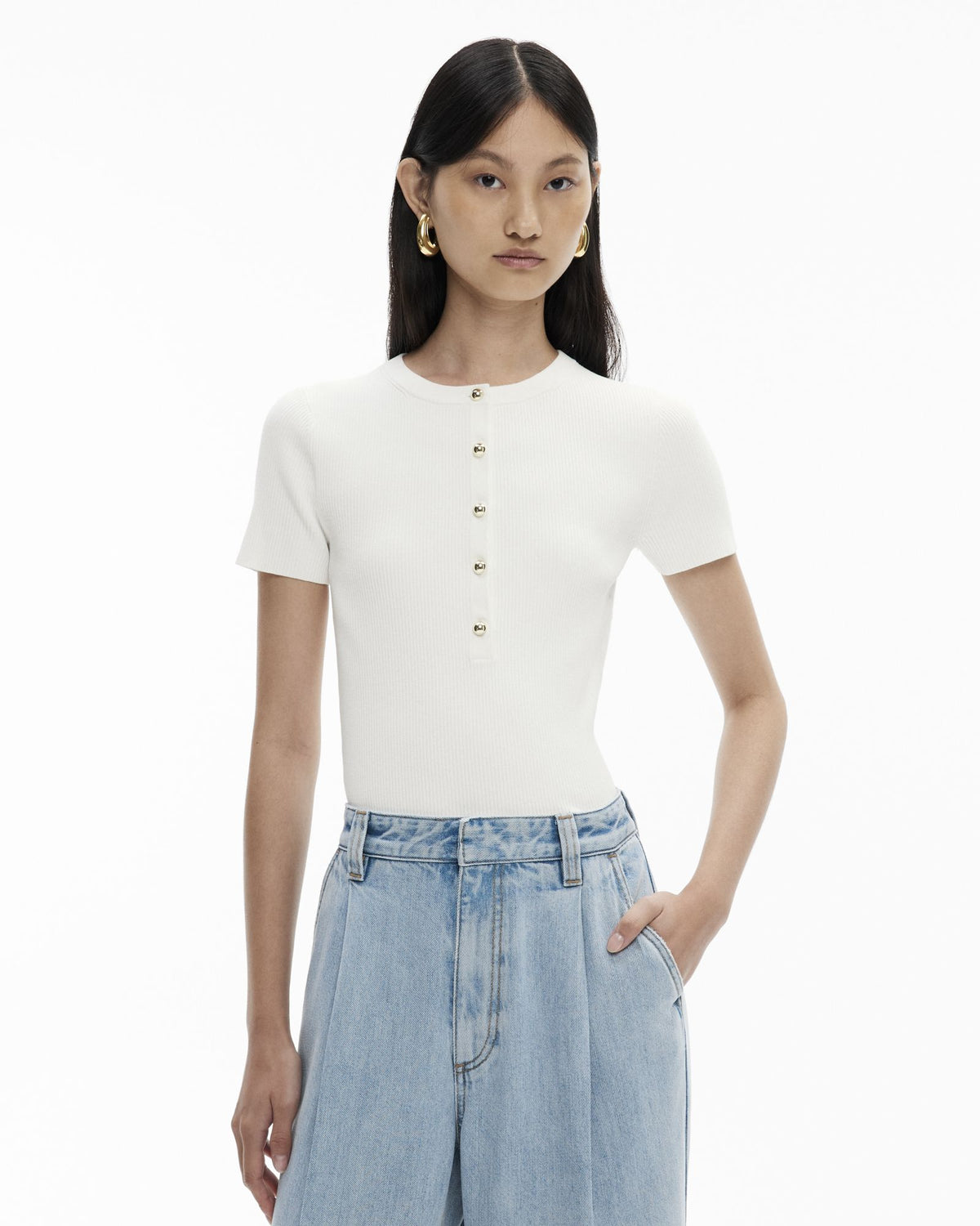 Knit Henley Tee