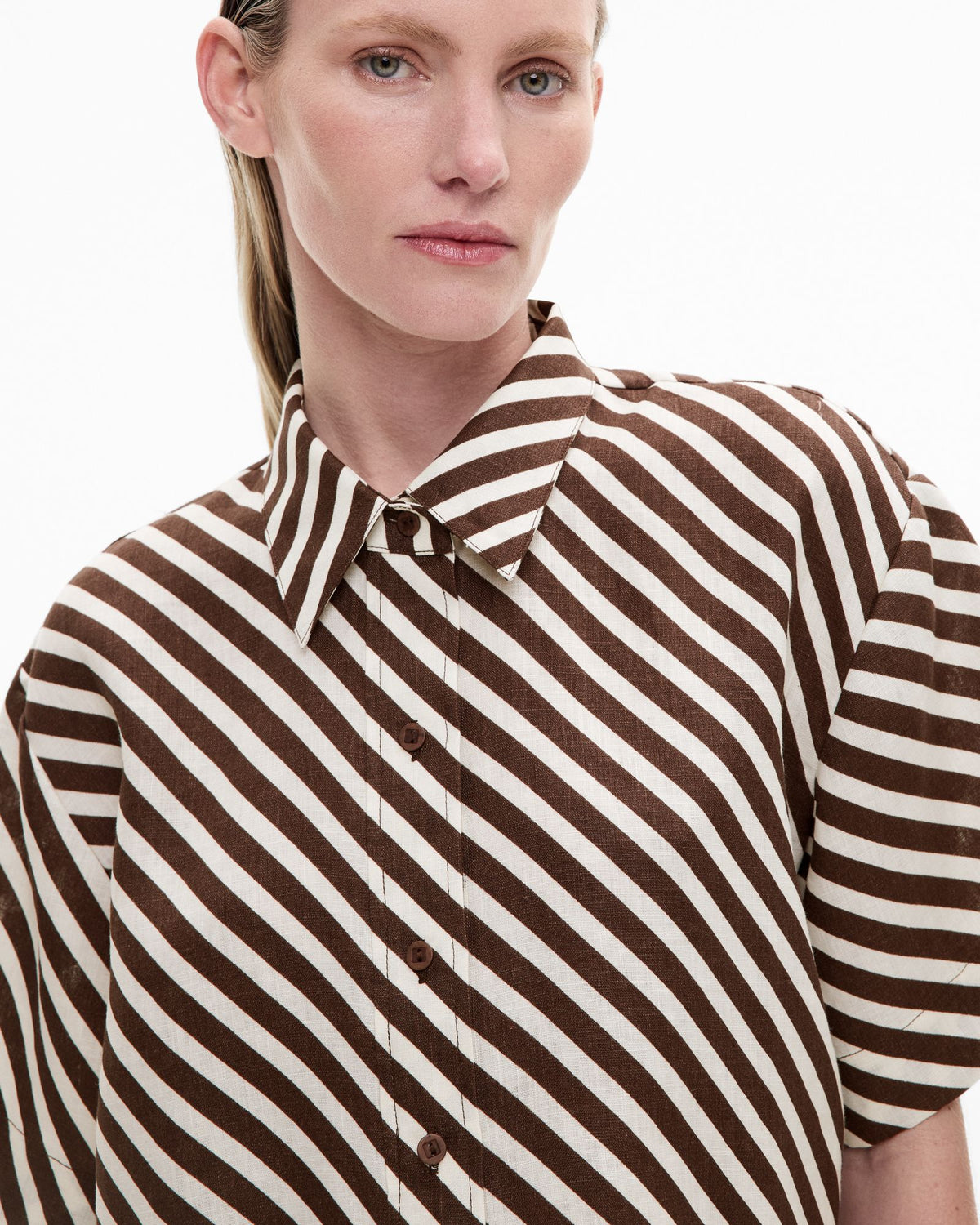 Linen Crop Shirt
