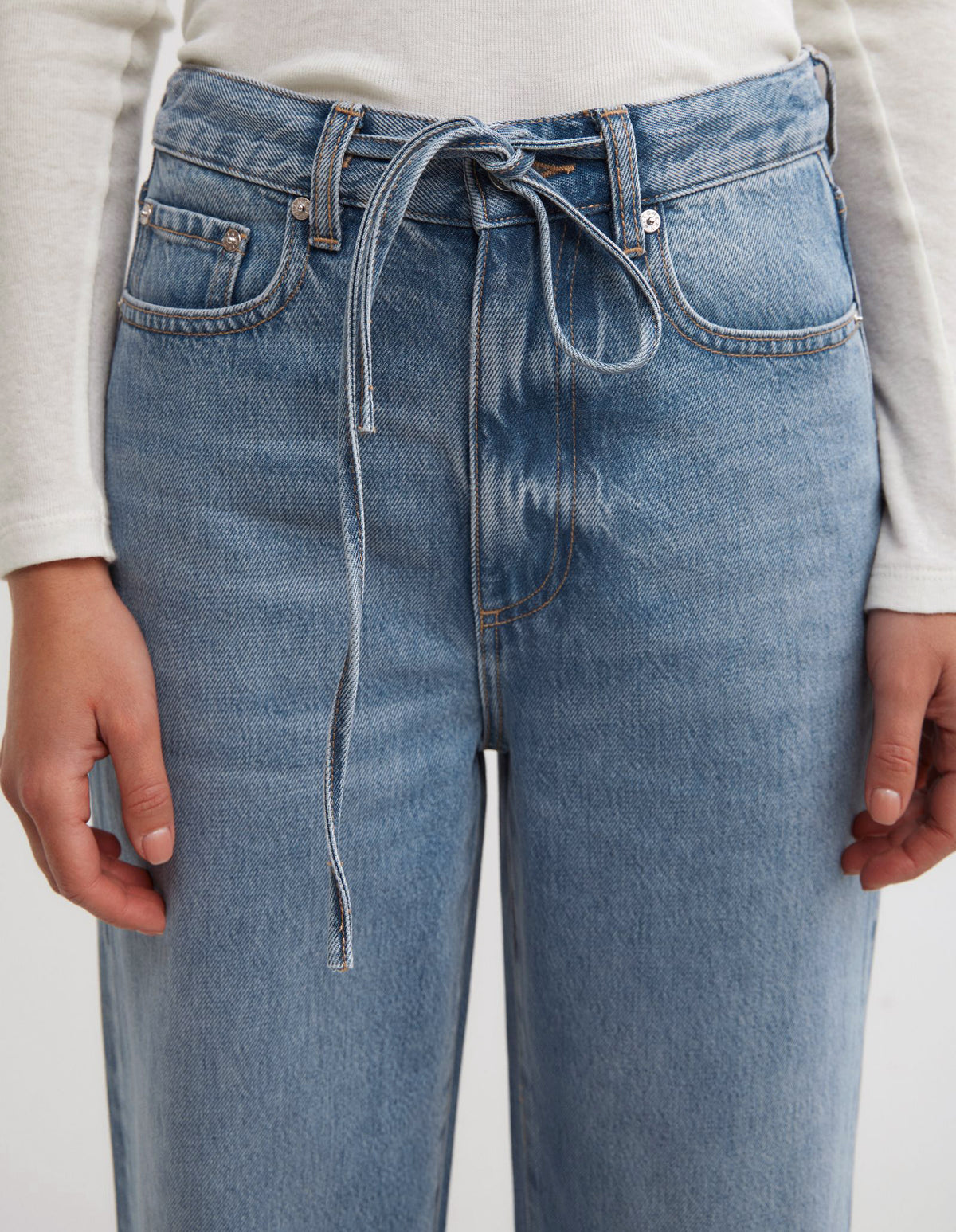 Drawcord Denim Jeans
