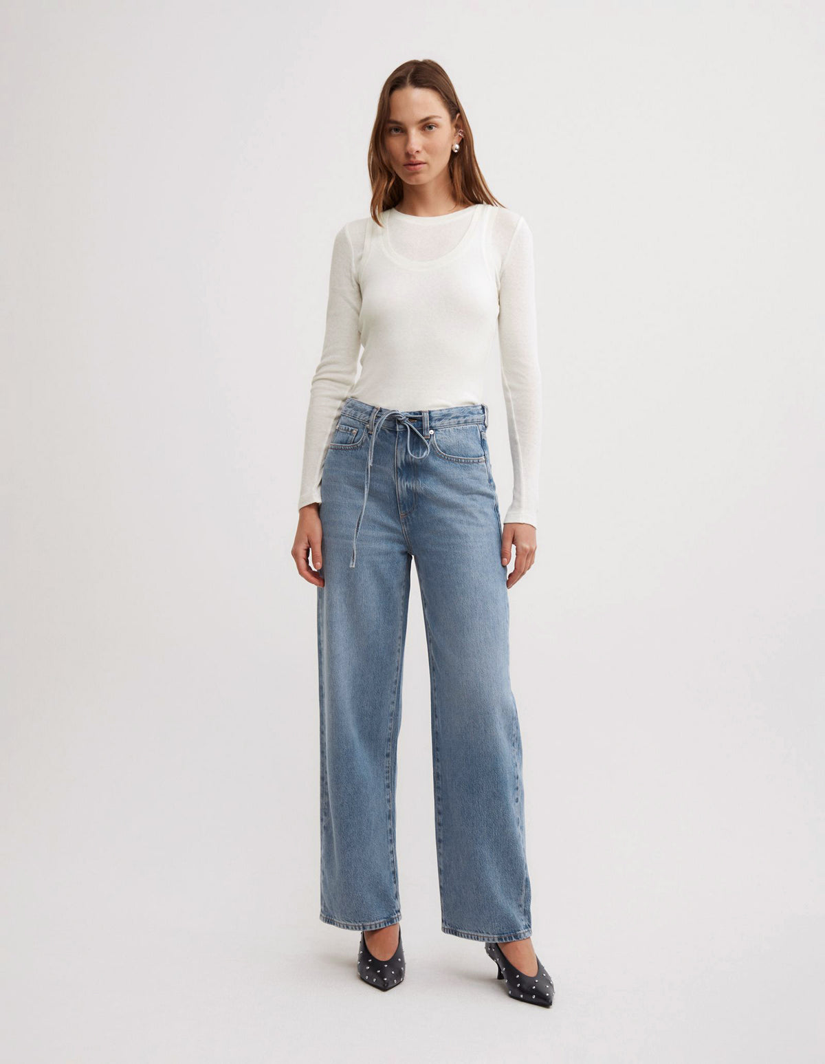 Drawcord Denim Jeans