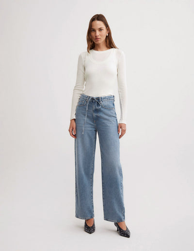 Drawcord Denim Jeans