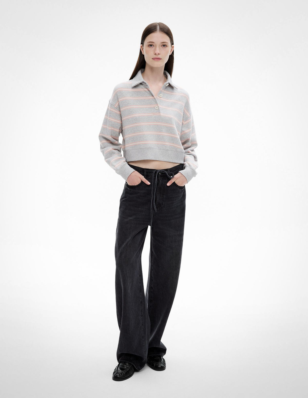 Jersey Polo Top