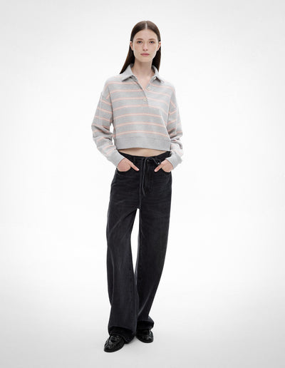 Jersey Polo Top