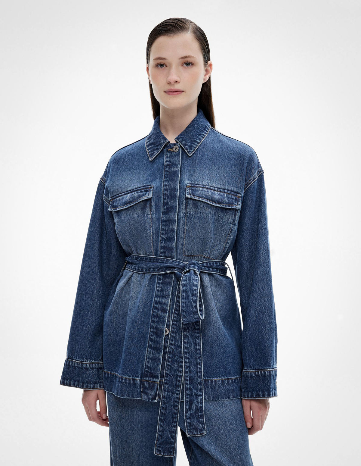 Tie Denim Shirt