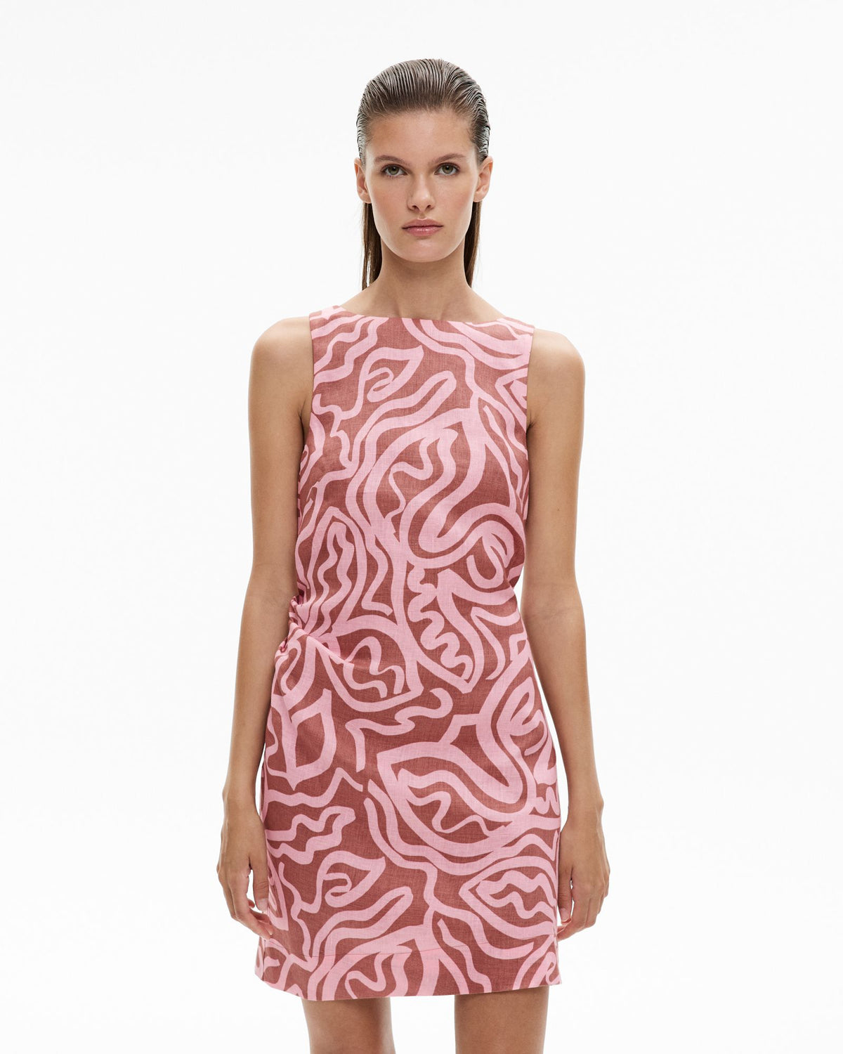 Boat Neck Mini Dress