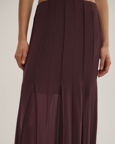 Panelled Mesh Skirt