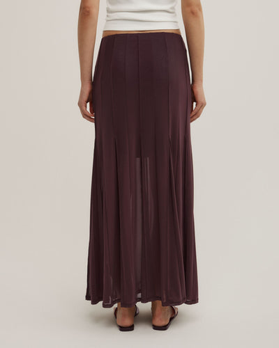 Panelled Mesh Skirt