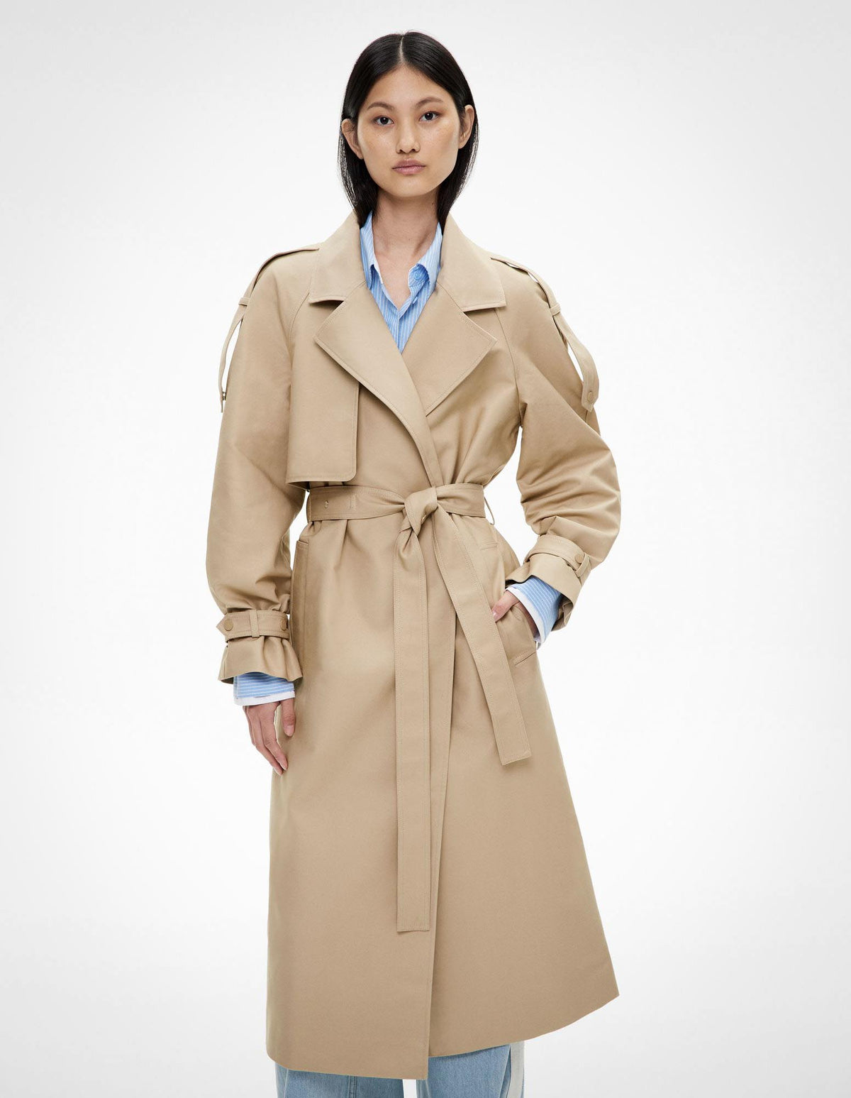 Snap Front Trench Coat