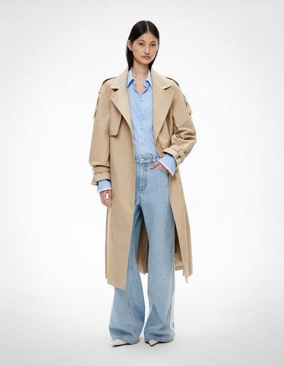 Snap Front Trench Coat