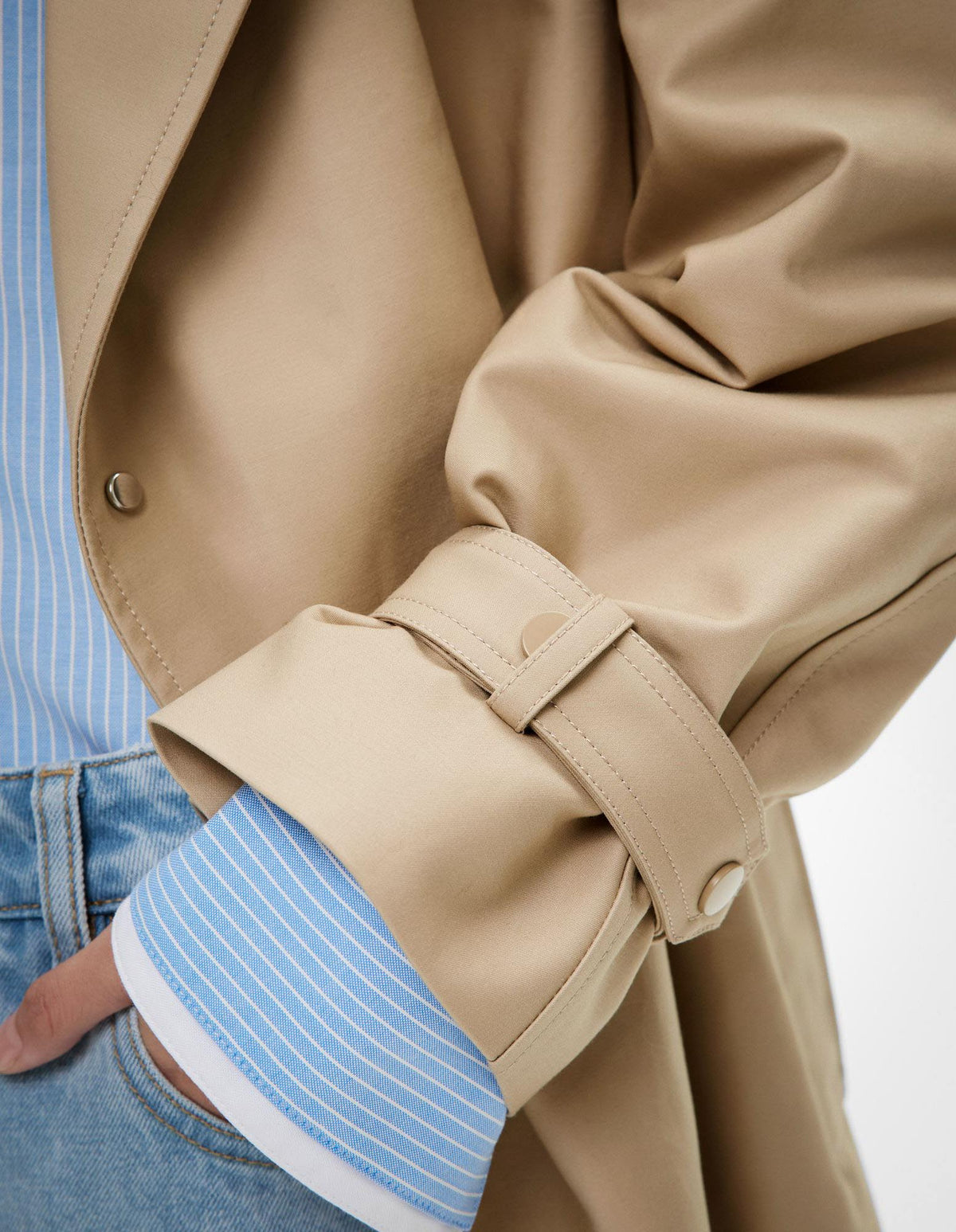 Snap Front Trench Coat