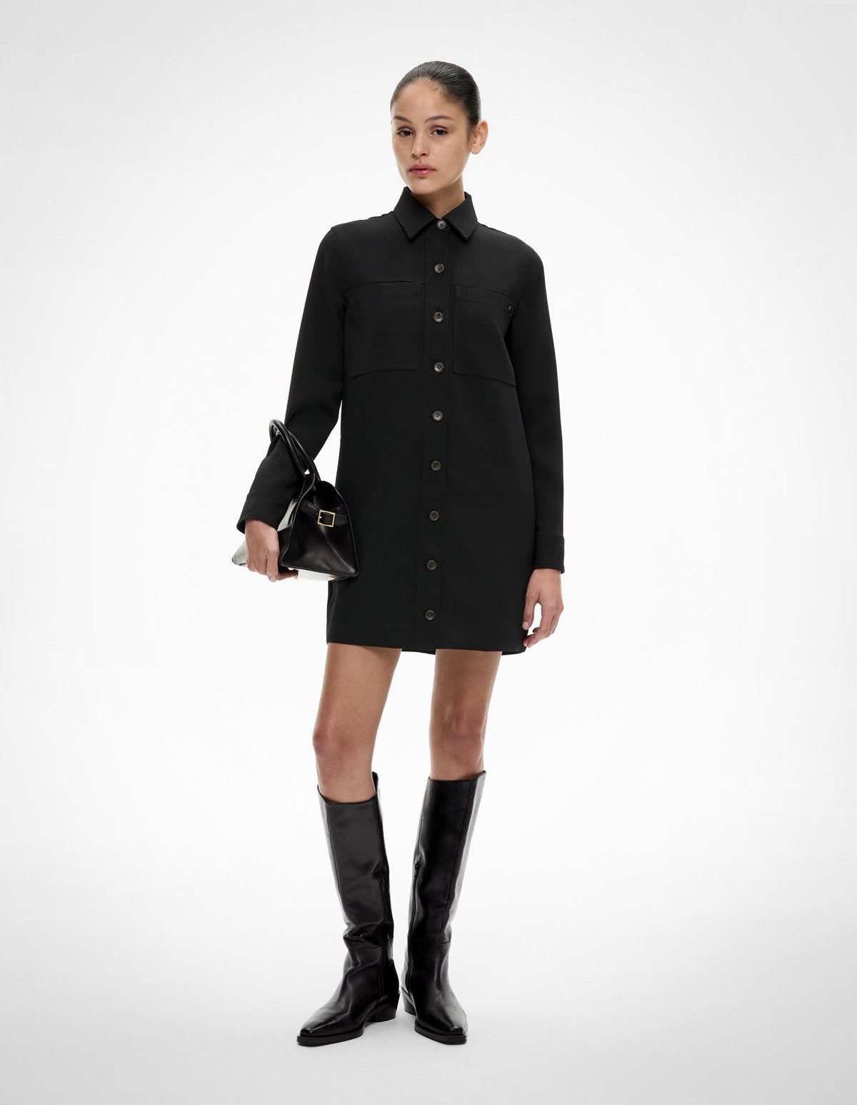 Patch Pocket Shirt Dress
