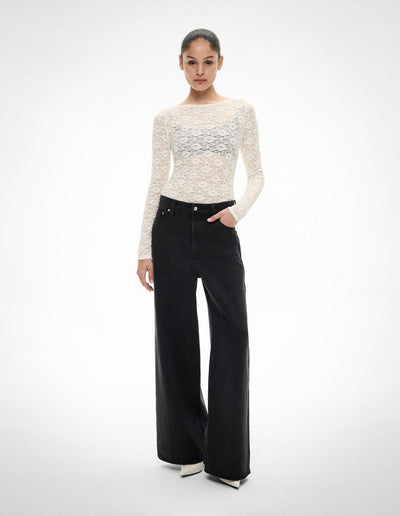 Textured Boat Neck Top