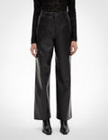 Spliced Faux Leather Pants