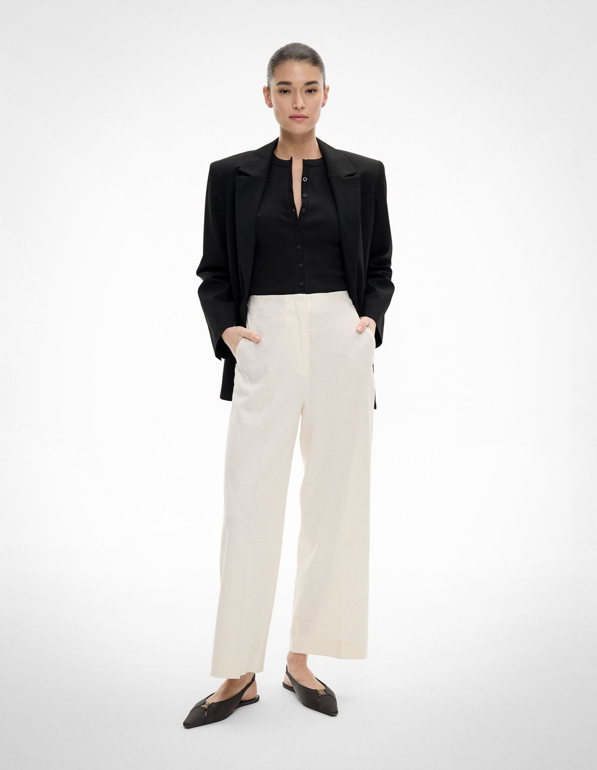 Linen Crop Pants