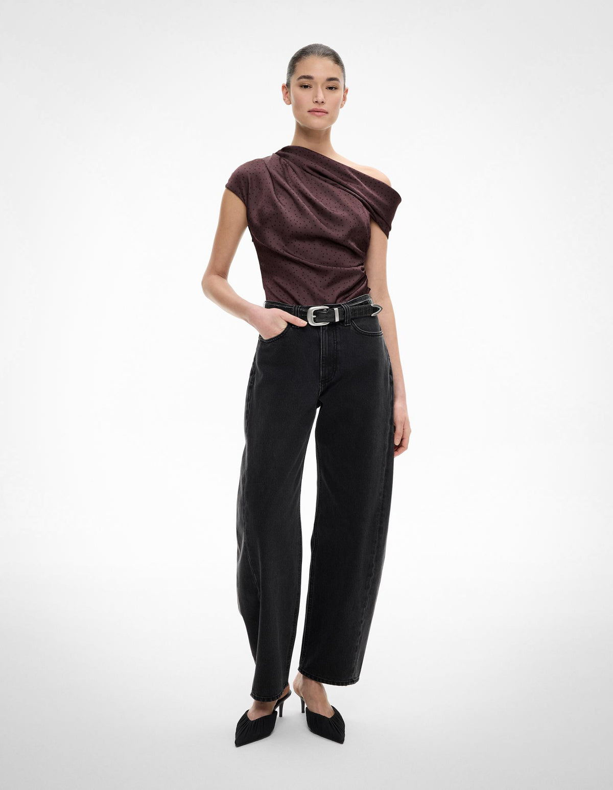 Draped Shoulder Top