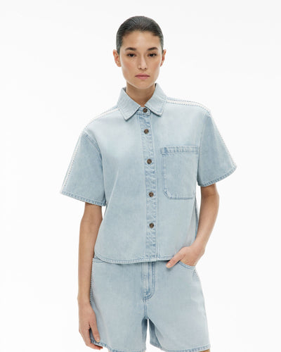 Stitch Detail Denim Shirt