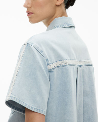 Stitch Detail Denim Shirt