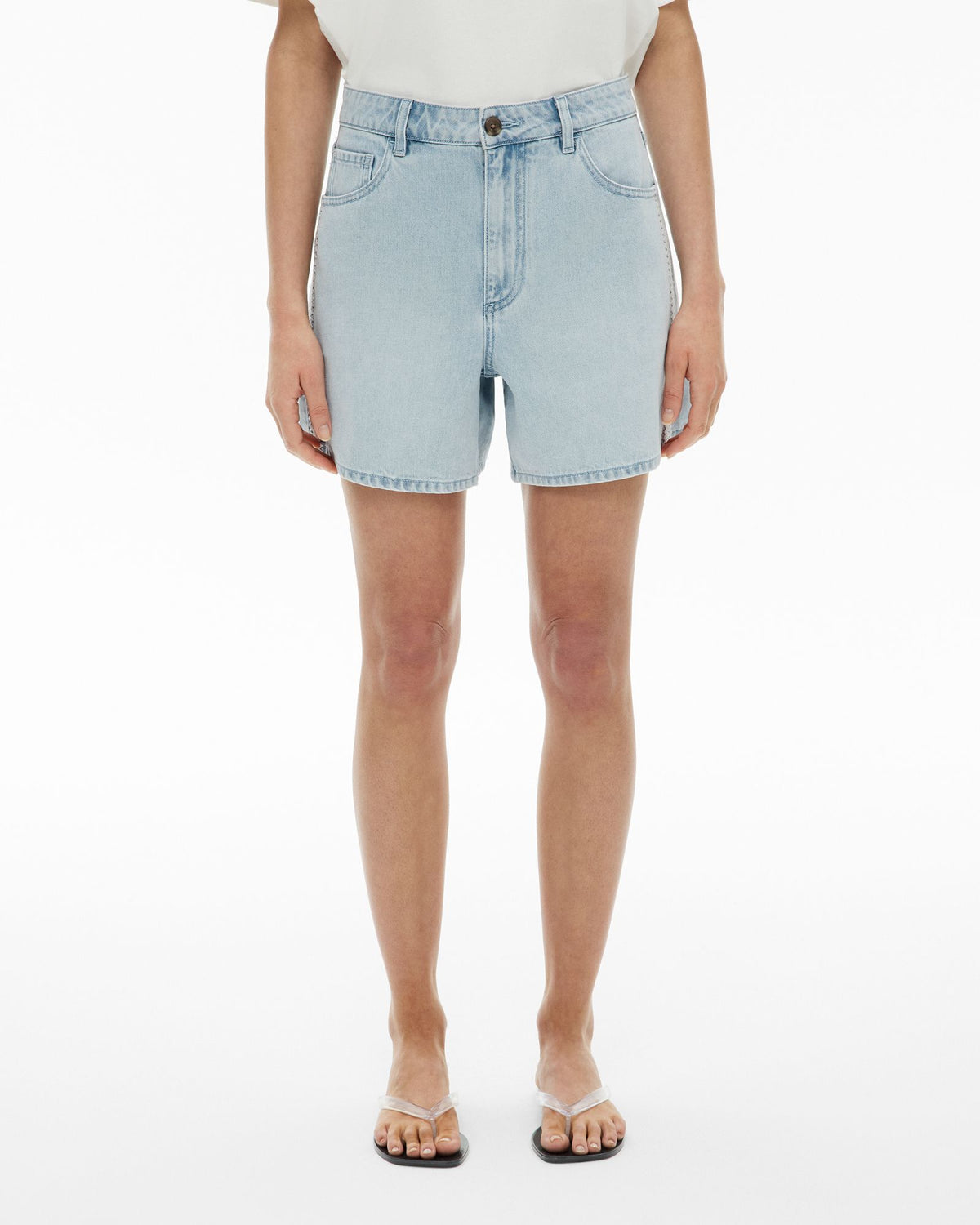 Stitch Denim Shorts