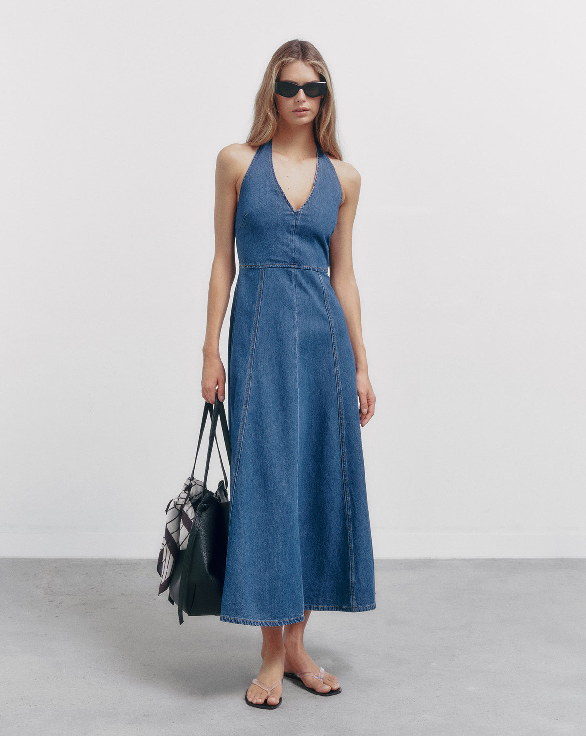 Denim Halter Dress