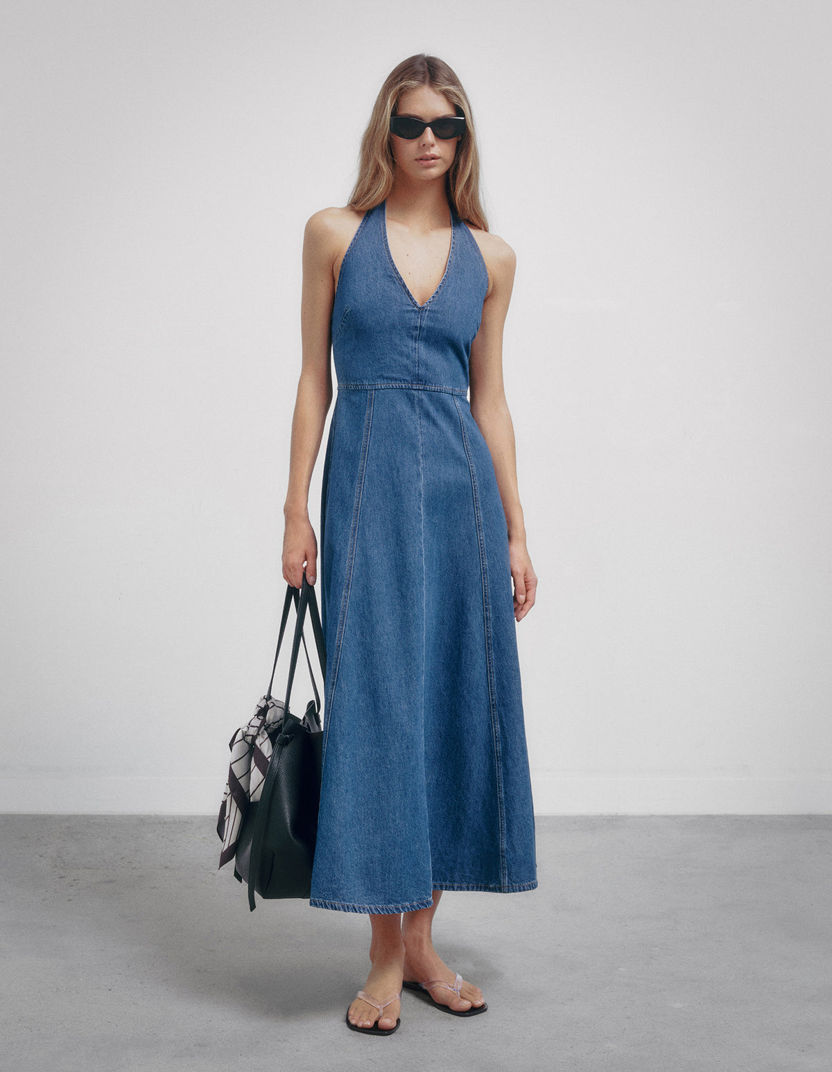 Denim Halter Dress