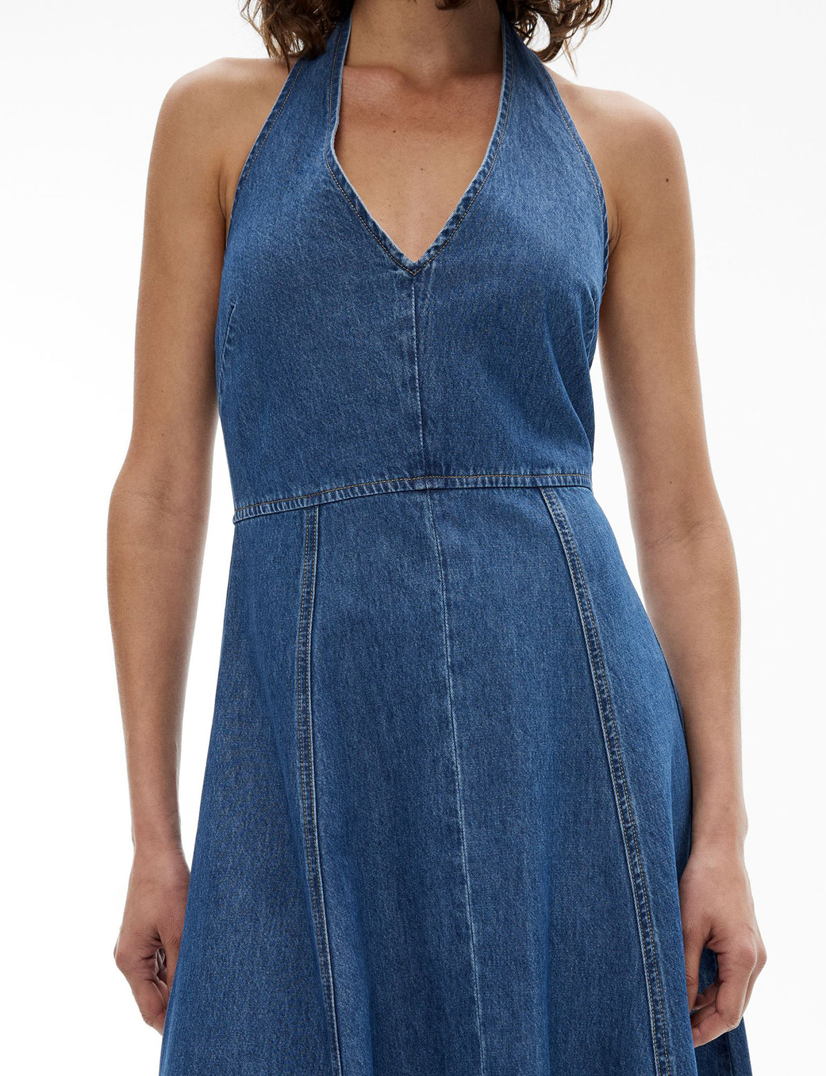 Denim Halter Dress