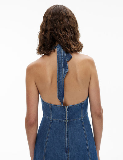 Denim Halter Dress