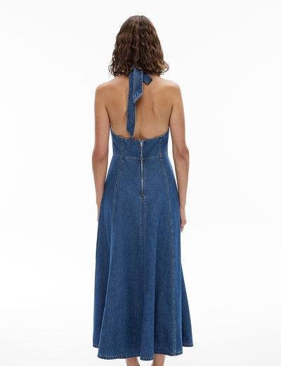 Denim Halter Dress