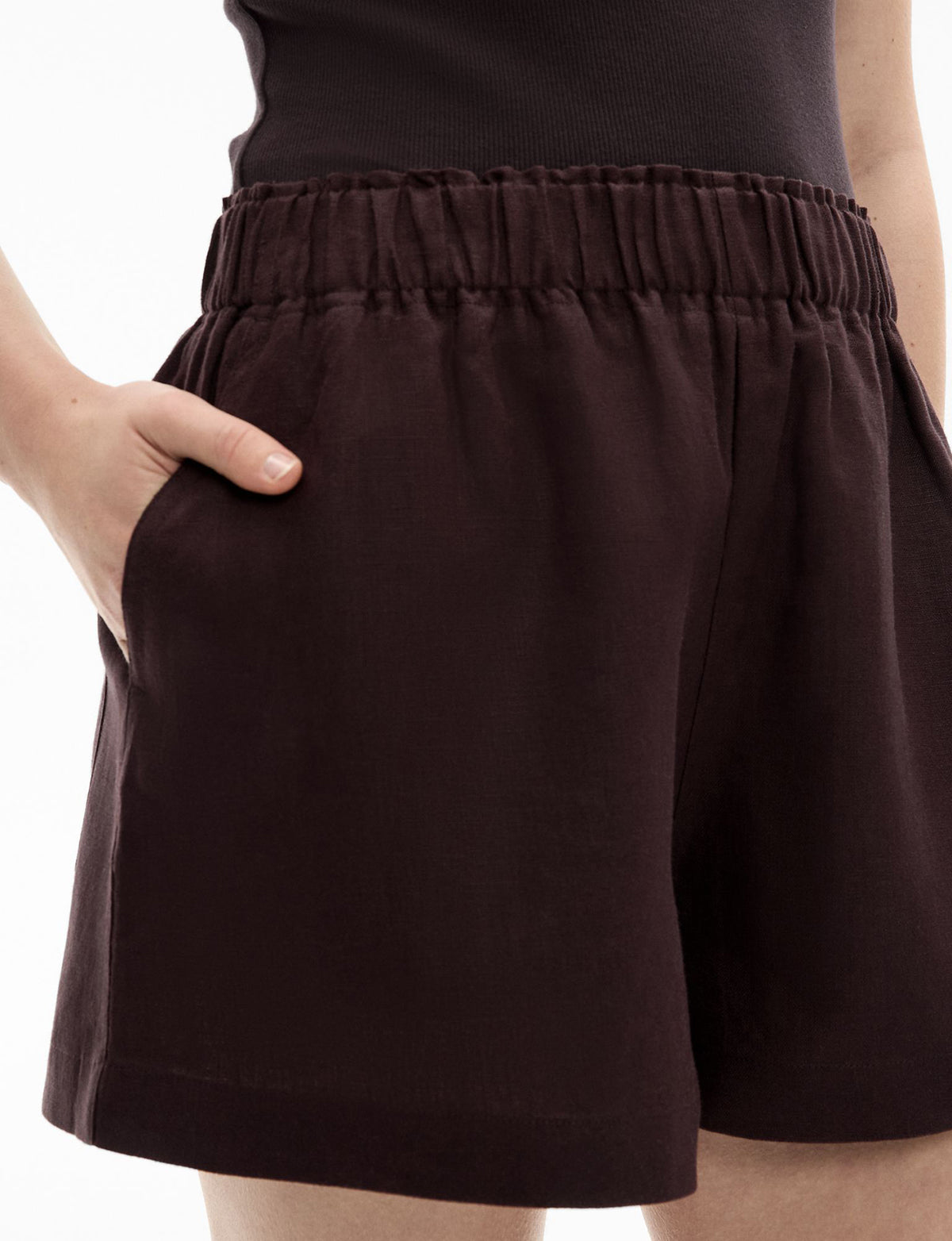 Pull On Linen Shorts