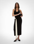 Contrast Drape Dress