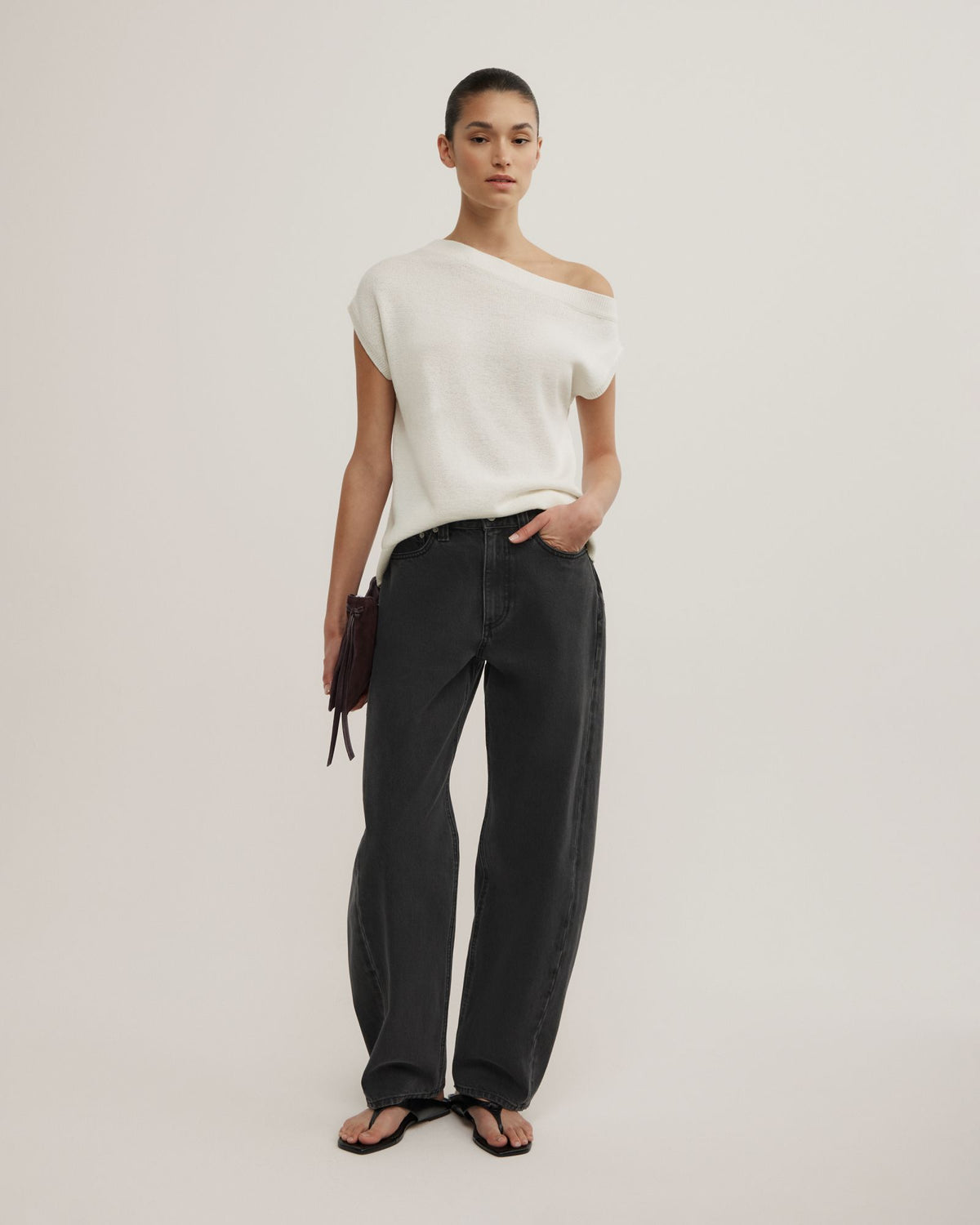 Off Shoulder Knit Top