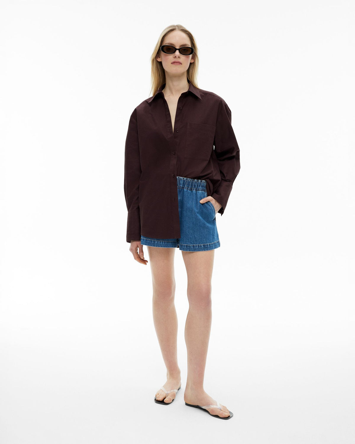 Denim Pull On Shorts