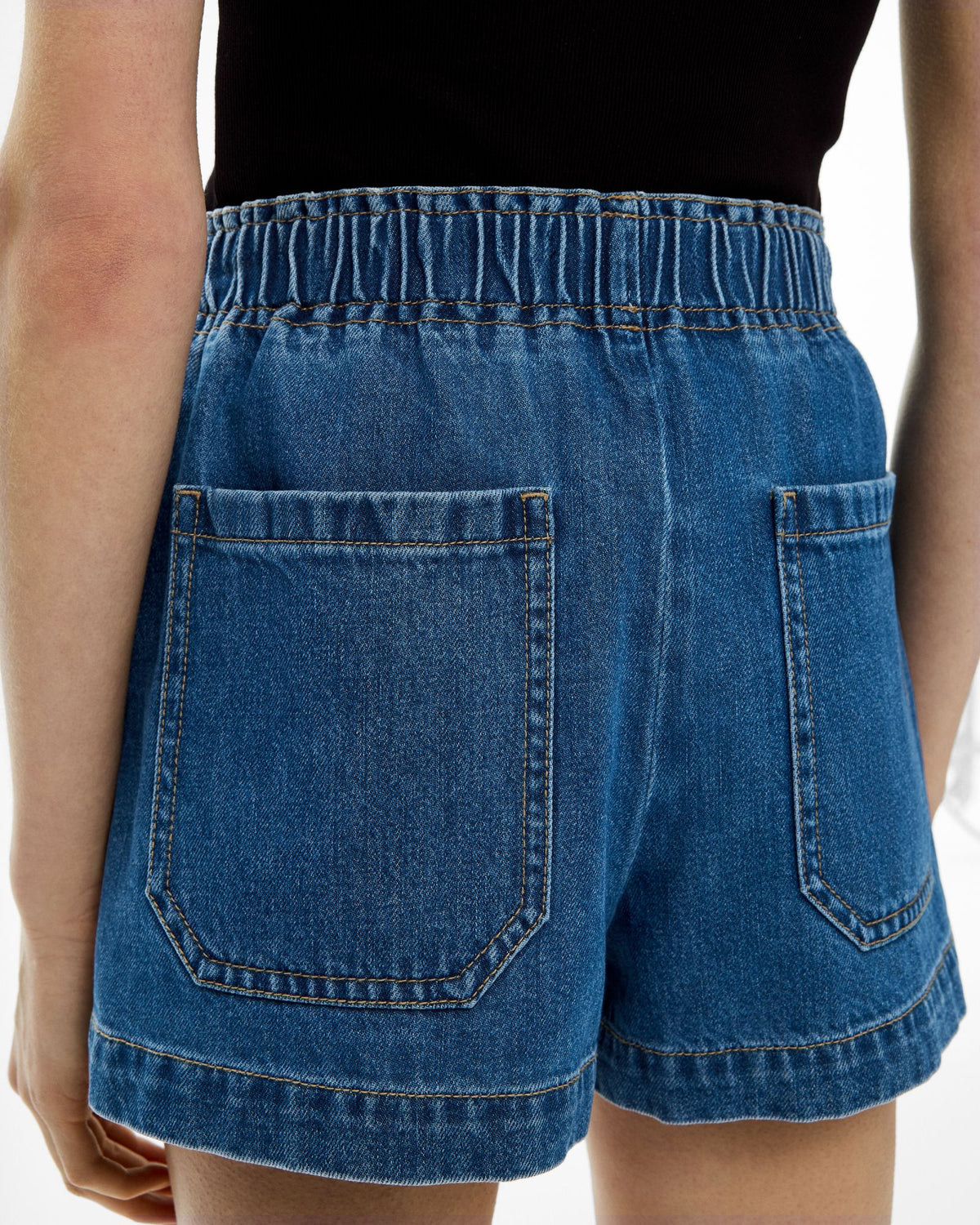Denim Pull On Shorts