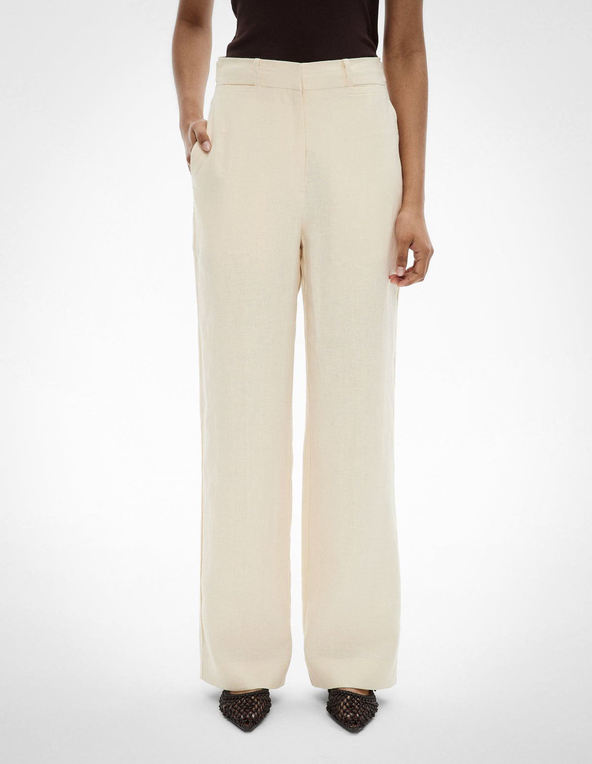 Slim Leg Stitch Pants