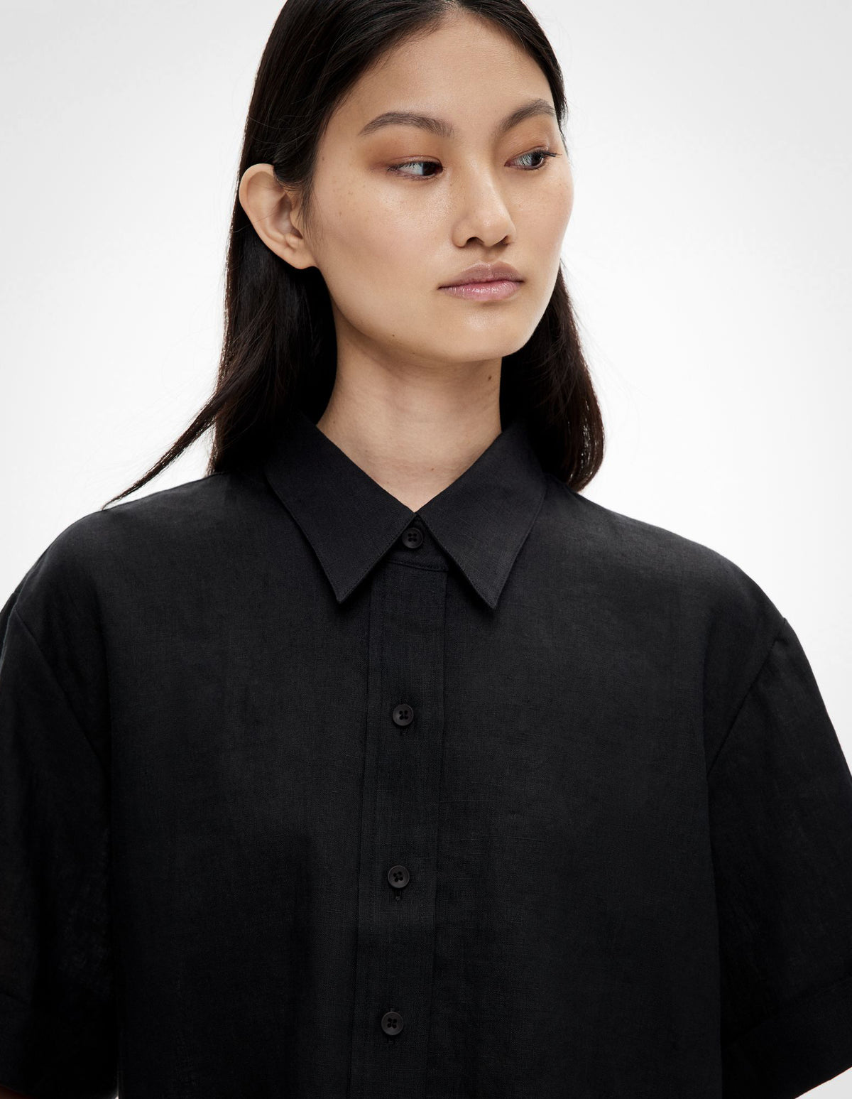 Linen Crop Shirt
