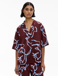 Short Sleeve Satin Shirt