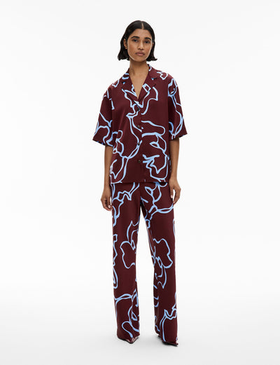 Short Sleeve Satin Shirt
