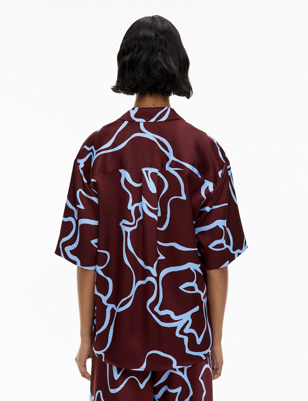 Short Sleeve Satin Shirt