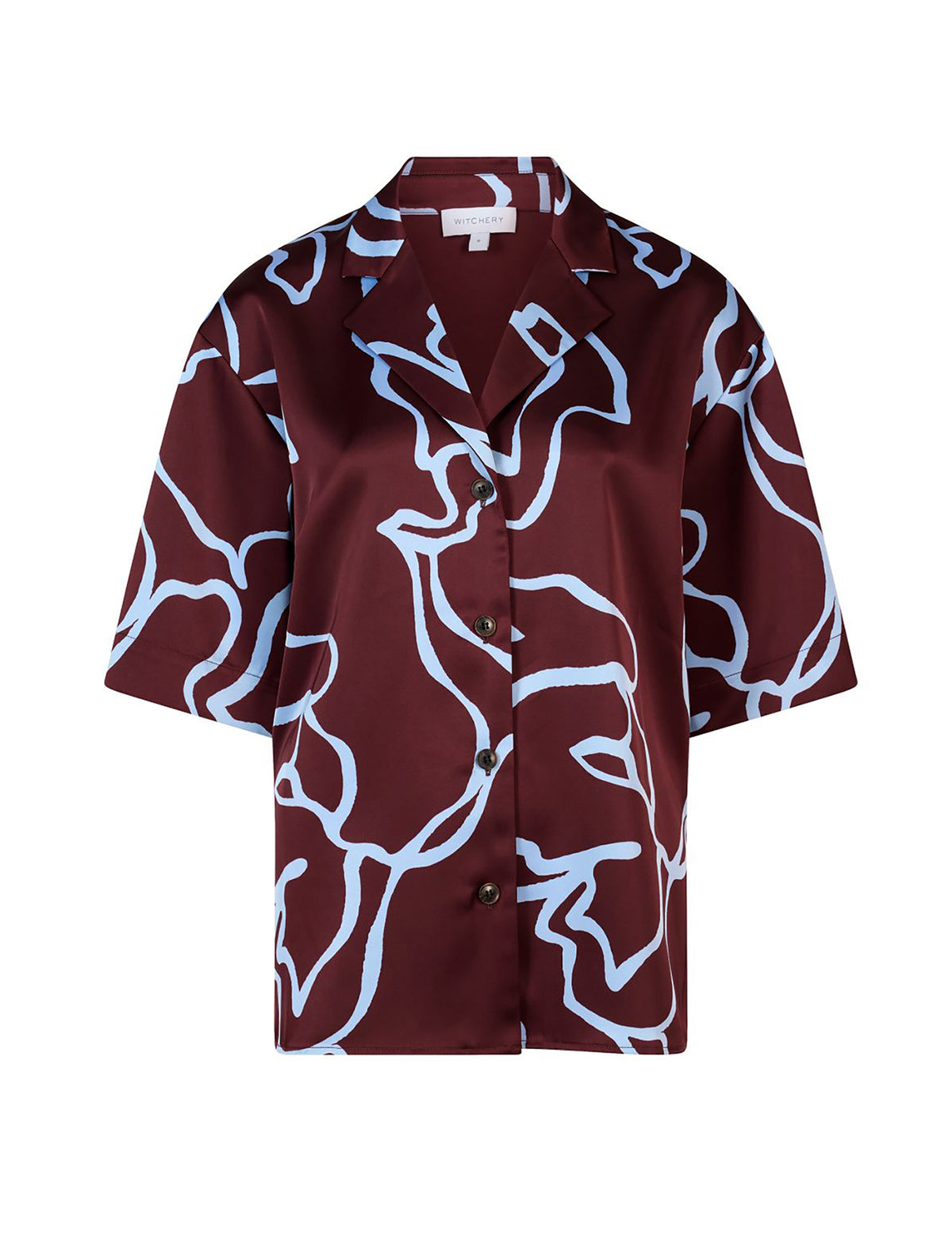 Short Sleeve Satin Shirt