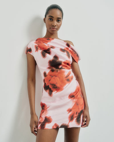 Draped Shoulder Dress