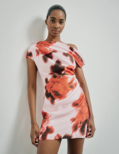 Draped Shoulder Dress