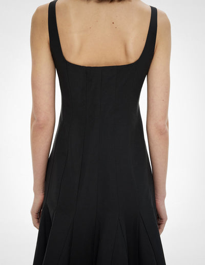 Square Neck Flared Dress