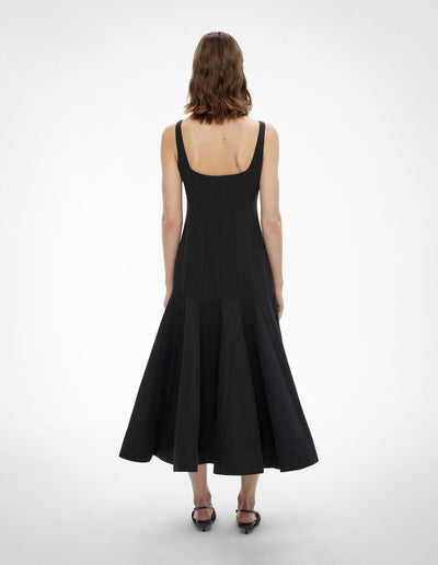 Square Neck Flared Dress