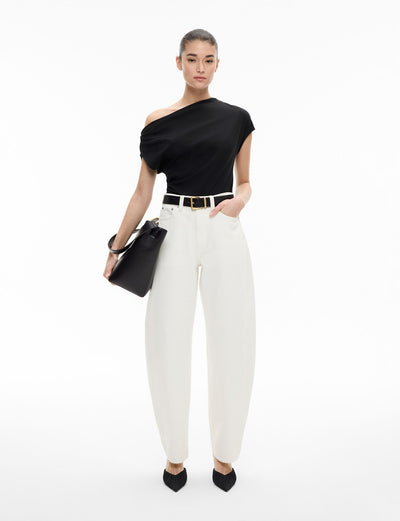 Asymmetric Draped T-Shirt