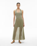 Pleated Mesh Skirt