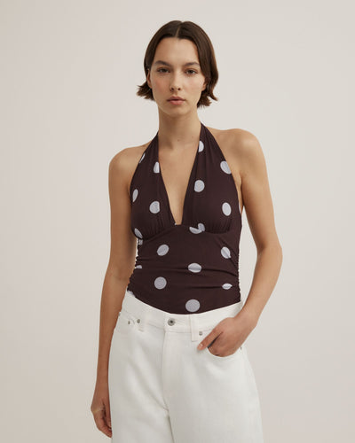 Halterneck Mesh Bodysuit