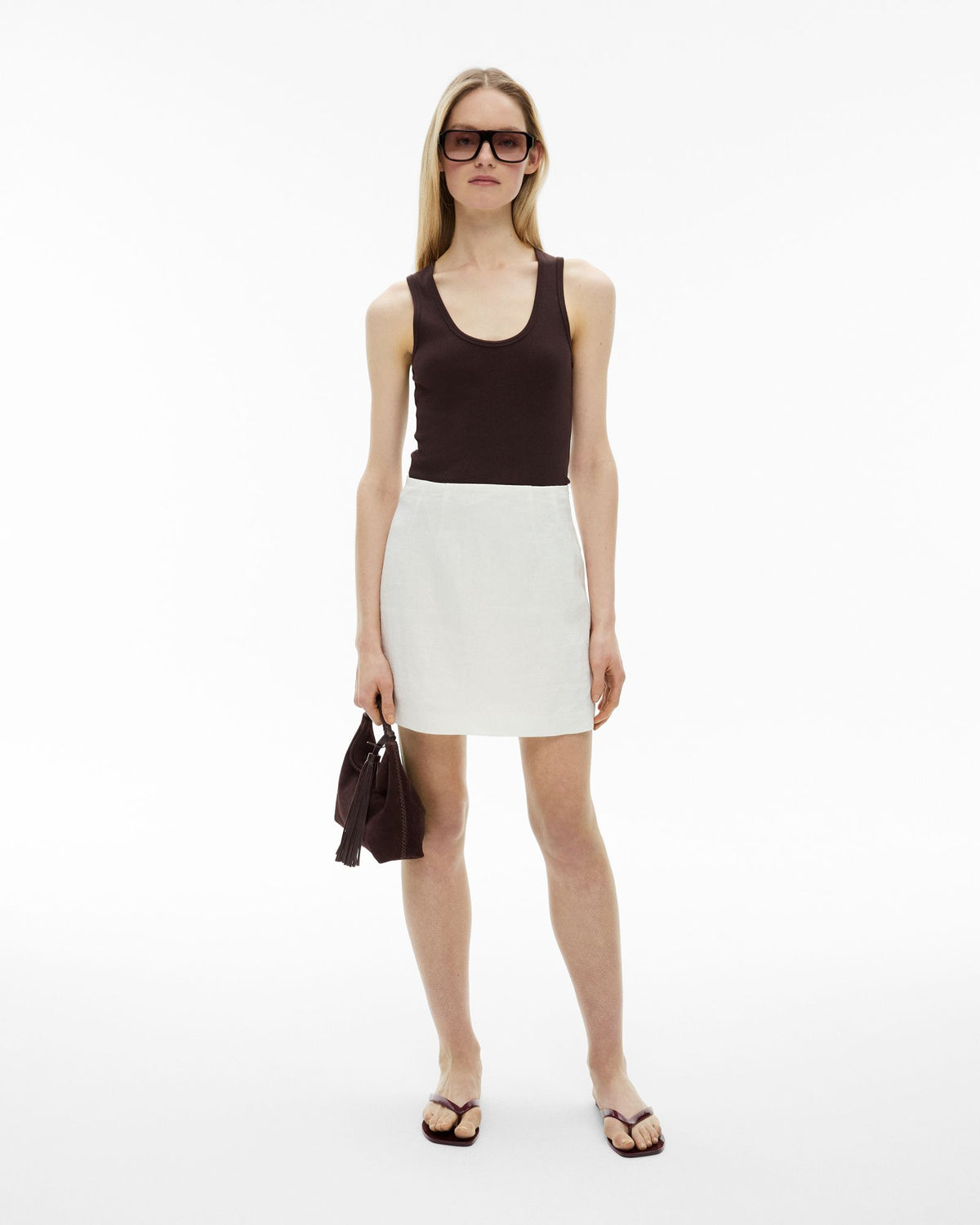 Contrast Mini Skirt