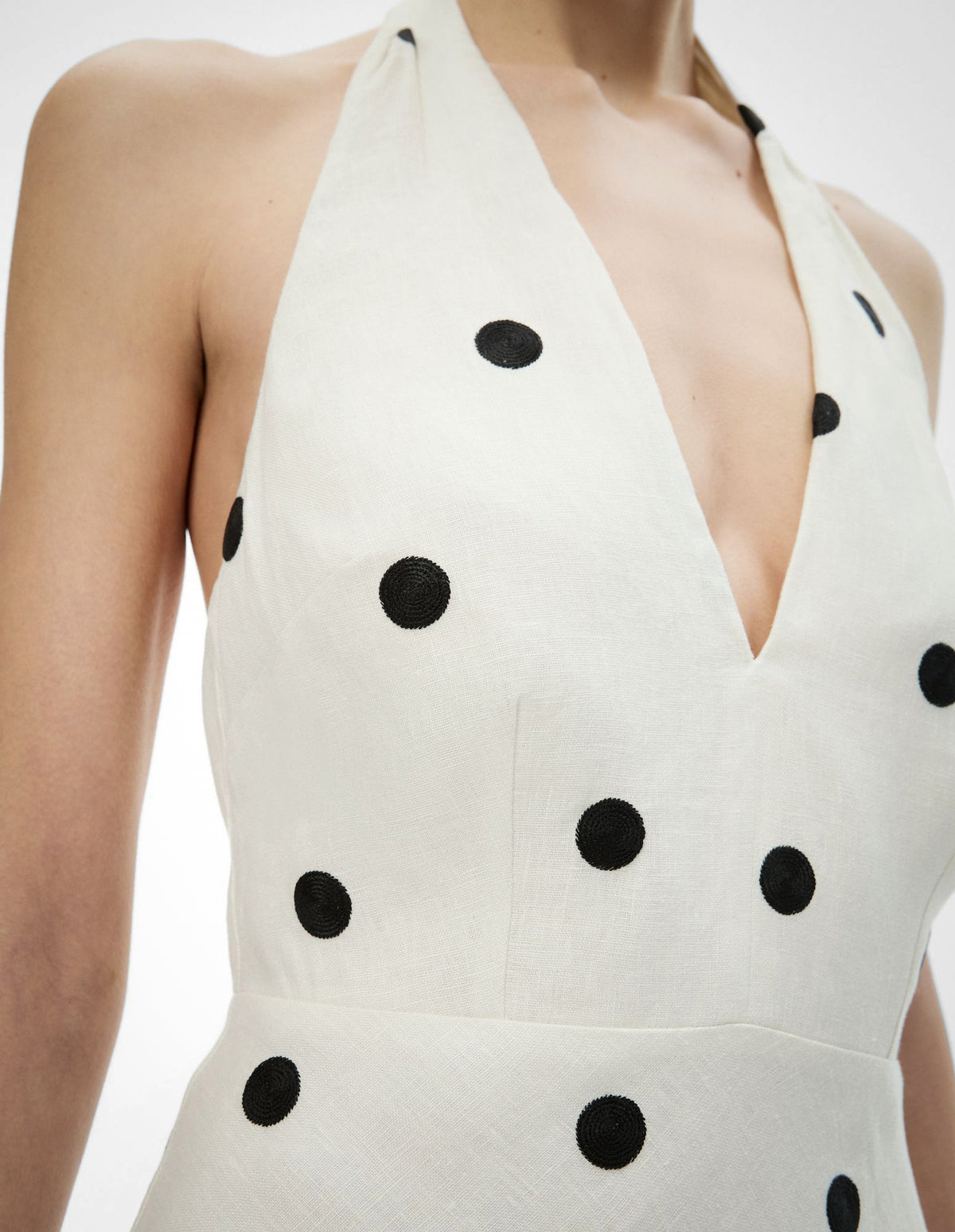 Spot Halter Maxi Dress