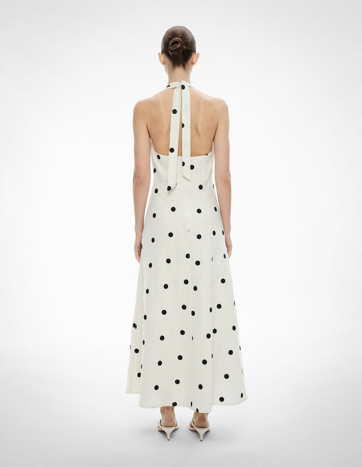 Spot Halter Maxi Dress