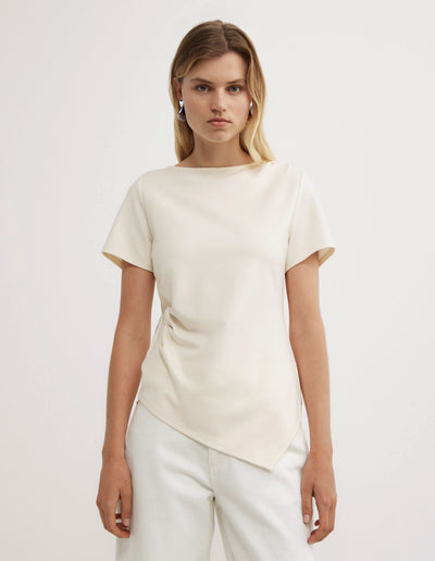 Tuck Wide Neck T-Shirt