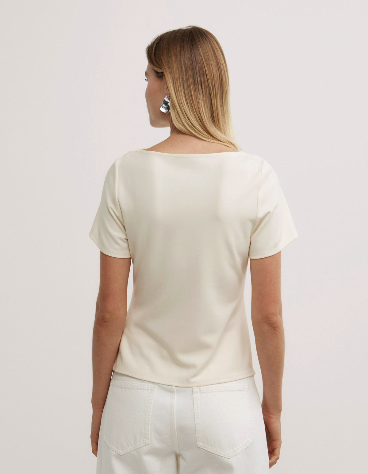 Tuck Wide Neck T-Shirt